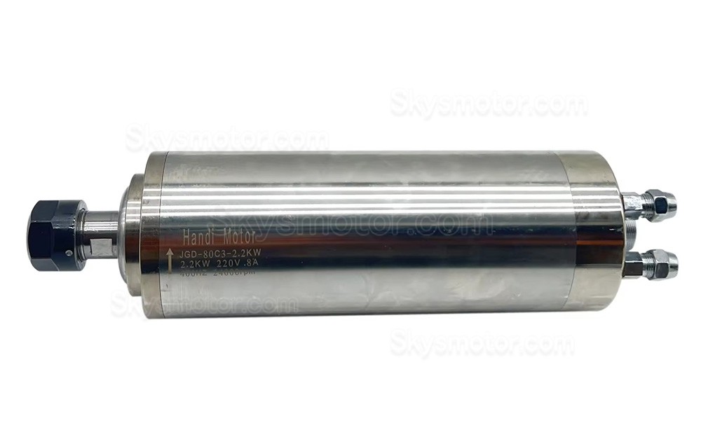 水冷式CNCスピンドルモーター JGD-80C3-2.2KW 110V/220V/380V 2.2kW 24000RPM ER20コレット 400Hz